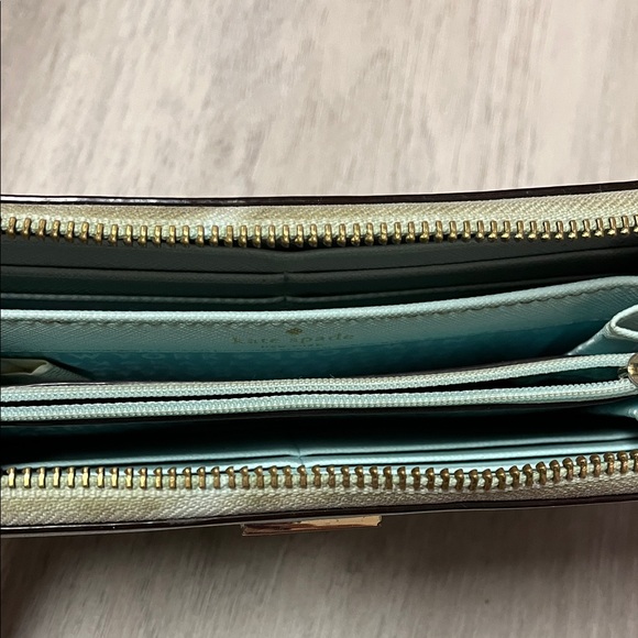 kate spade Colorblock Zip Wallet in Mint, Pink & Navy - Picture 5 of 10